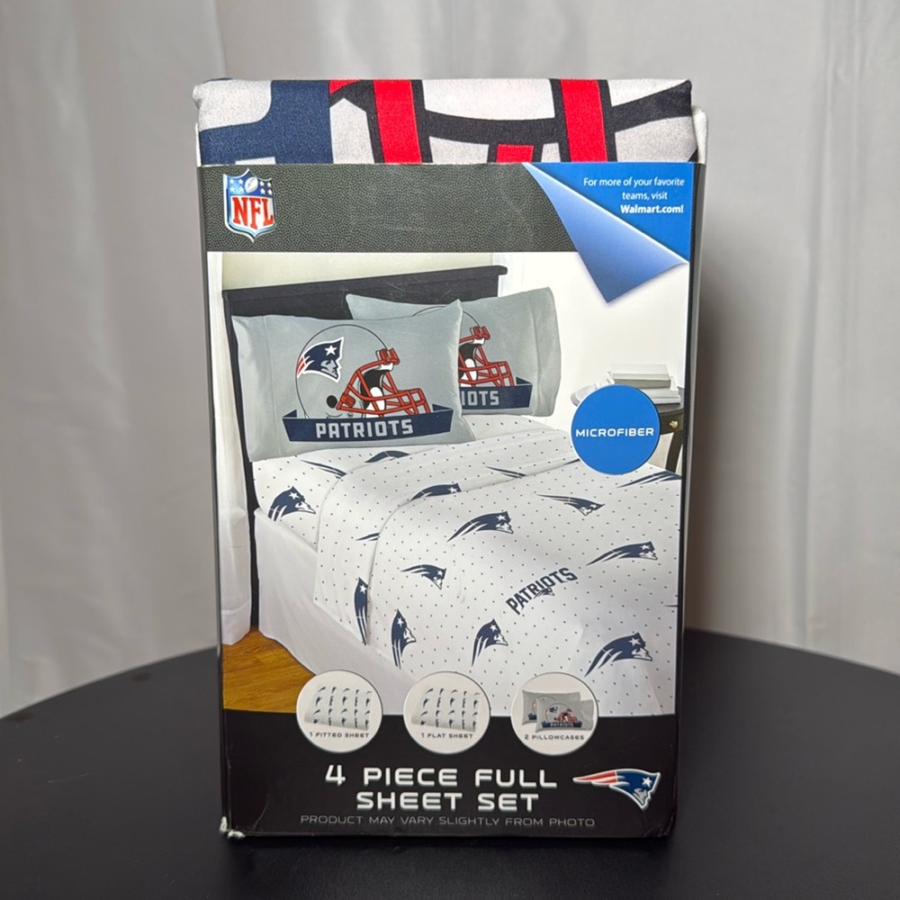 PATRIOTS NFL 4 PIECE FULL SHEET SET